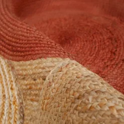 Tappeto rettangolare in juta fatto a mano (140 x 200 cm) Tara Terracotta