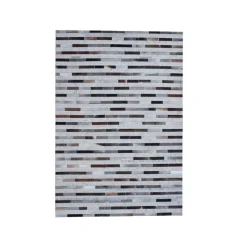 Tappeto rettangolare per soggiorno in lana jacquard (160 x 230 cm) Sanjay Grigio