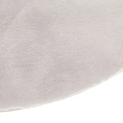 Tappeto rotondo ecopelliccia (80 cm) Jona Avorio