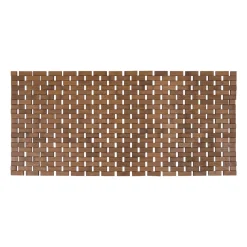 Tappeto da bagno Grigliato rettangolare in bambù (45 x 100 cm) Antiscivolo Marrone