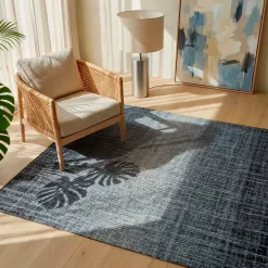 Tappeto da soggiorno rettangolare jacquard (160 x 230 cm) Shiraz Argento
