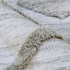 Tappeto da soggiorno rettangolare in materiale riciclato tufted (160 x 230 cm) Kaito Avorio