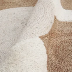Tappeto da soggiorno rettangolare in iuta intrecciata a mano (160 x 230 cm) Reina Beige