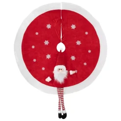 Tappeto per albero rotondo Babbo Natale