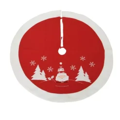 Tappeto per albero rotondo (89 cm) Babbo Natale