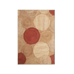 Tappeto rettangolare in juta fatto a mano (160x230 cm) Tara Terracotta