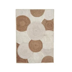 Tappeto rettangolare per salotto in juta intrecciata a mano (200x300 cm) Reina Beige