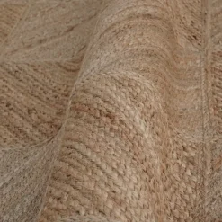 Tappeto rettangolare per soggiorno juta intrecciato a mano (140 x 200 cm) Anaya Marrone