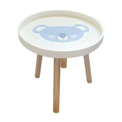 Tavolino bambini legno (D30 cm) Koala Blu