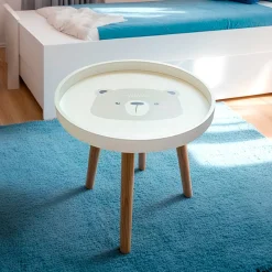 Tavolino bambini legno (D33 cm) Orsetto Marrone