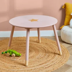 Tavolino bambino legno (H44 cm) Stars Rosa