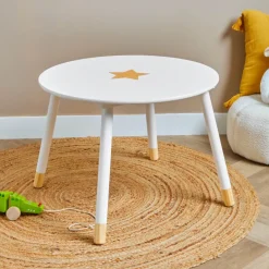 Tavolino bambino legno (H44 cm) Stars Bianca