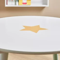 Tavolino bambino legno (H44 cm) Stars Bianca