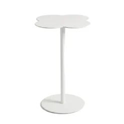 Tavolino d'appoggio in metallo (H53 cm) Lysa Bianco