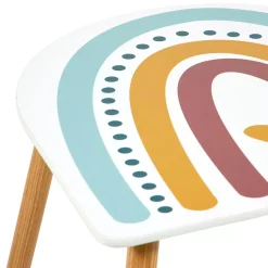Tavolino e 2 sedie bambini legno Arcobaleno Multicolore