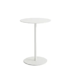 Tavolino in metallo (H53 cm) Lugani Bianco