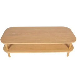 Tavolino rettangolare in rovere (130 cm) Oakland Naturale