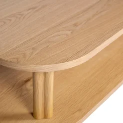 Tavolino rettangolare in rovere (130 cm) Oakland Naturale