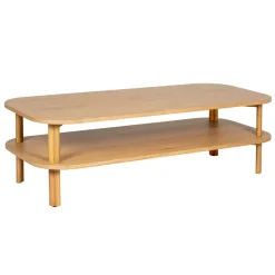 Tavolino rettangolare in rovere (130 cm) Oakland Naturale