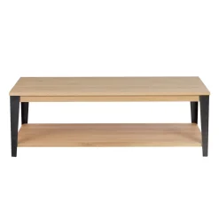 Tavolino rettangolare in rovere massiccio (120 cm) Bristol Naturale