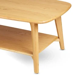Tavolino rettangolare in rovere (120 cm) Bilbao Naturale
