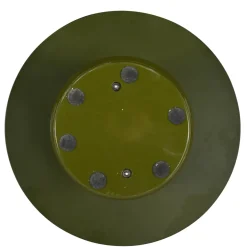 Tavolino rotondo in vetro e MDF (H42 cm) Jila Verde
