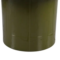 Tavolino rotondo in vetro e MDF (H42 cm) Jila Verde