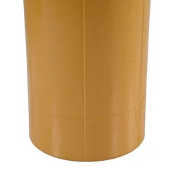 Tavolino rotondo in vetro e MDF (H51 cm) Jila Giallo