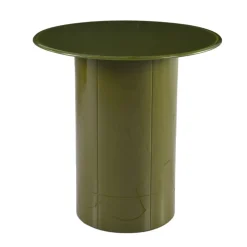 Tavolino rotondo in vetro e MDF (H51 cm) Jila Verde