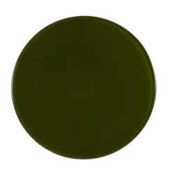 Tavolino rotondo in vetro e MDF (H51 cm) Jila Verde