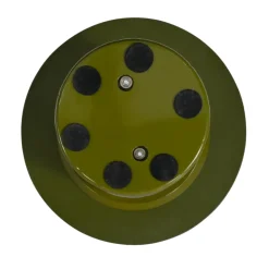Tavolino rotondo in vetro e MDF (H51 cm) Jila Verde