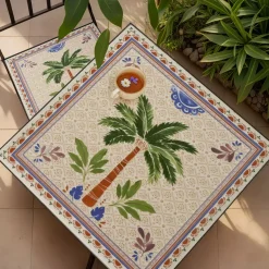Tavolo bistro quadrato pieghevole in mosaico (58 x 58 cm) Havana Marrone