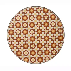 Tavolo bistro rotondo pieghevole in mosaico (D58 cm) Madrid Marrone