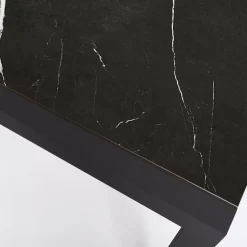 Tavolo da giardino 8 posti alluminio e ceramica (180 x 90 cm) Modena Nero marmorizzato