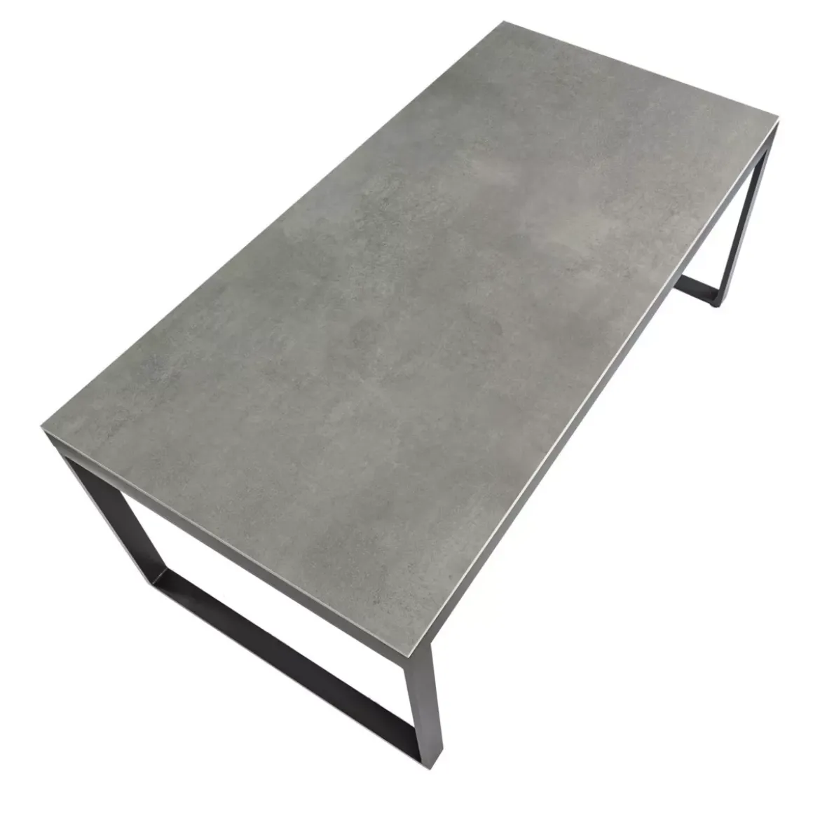 Tavolo da giardino 8 posti Allumino/Ceramica Kore (180 x 90 cm) Grigio antracite