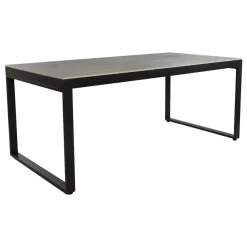 Tavolo da giardino 8 posti Allumino/Ceramica Kore (180 x 90 cm) Grigio antracite