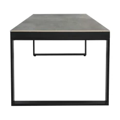 Tavolo da giardino 8 posti Allumino/Ceramica Kore (180 x 90 cm) Grigio antracite