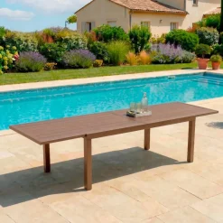 Tavolo da giardino allungabile in alluminio 12 posti (200/320 x 100 cm) Murano Bronzo