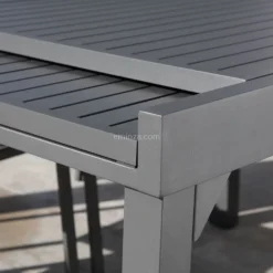 Tavolo da giardino allungabile alluminio 8 posti (90/180 x 90 cm) Murano Grigio antracite