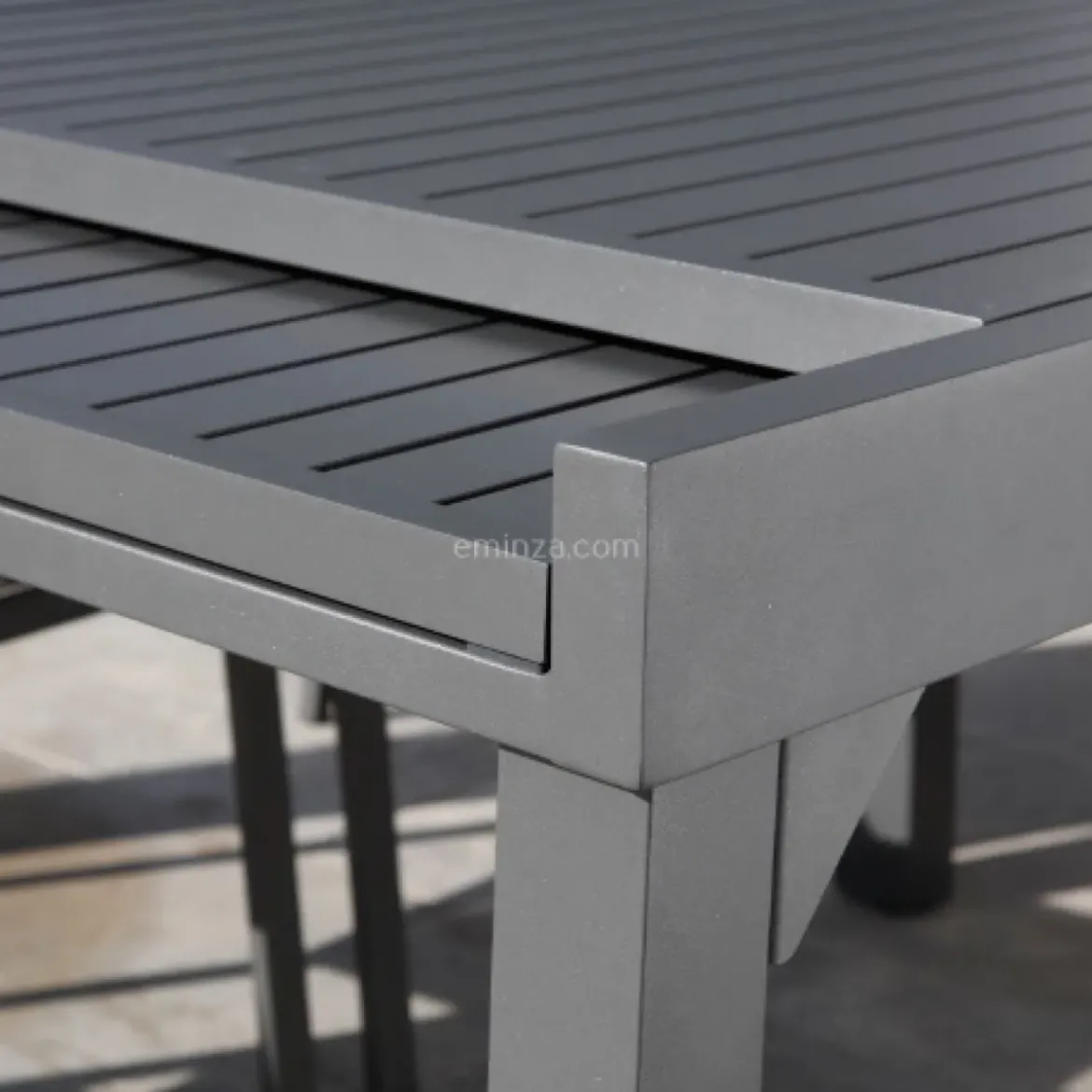 Tavolo da giardino allungabile alluminio 8 posti (90/180 x 90 cm) Murano Grigio antracite