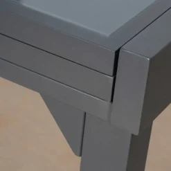 Tavolo da giardino allungabile in vetro 12 posti (200/320 x 100 cm) Murano Grigio antracite