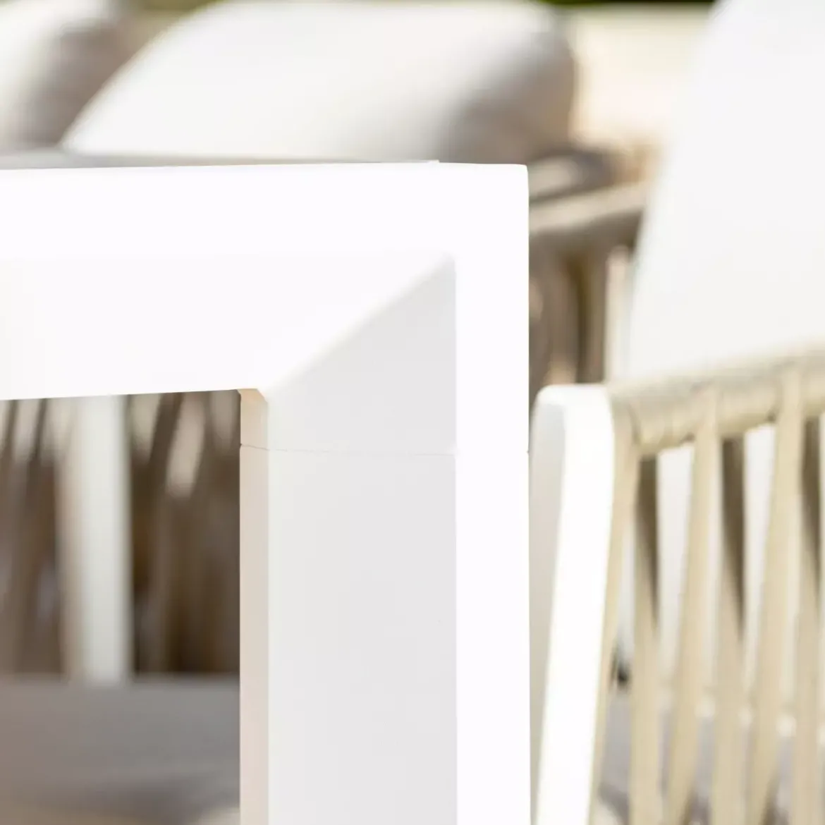 Tavolo da giardino allungabile alluminio 12 posti (195/300 x 96 cm) Amalfi Bianco