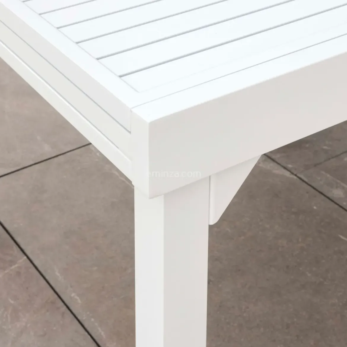 Tavolo da giardino allungabile alluminio 8 posti (90/180 x 90 cm) Murano Bianco