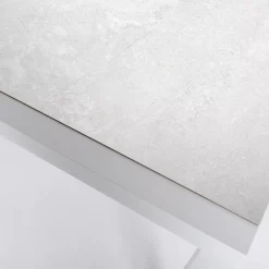 Tavolo da giardino in alluminio e ceramica 8 posti (180 x 90 cm) Modena Bianco