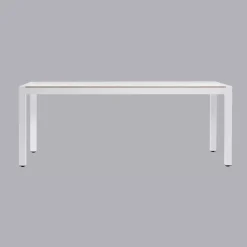 Tavolo da giardino in alluminio e ceramica 8 posti (180 x 90 cm) Modena Bianco