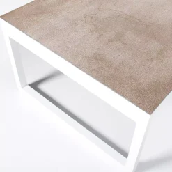 Tavolo da giardino in alluminio e ceramica 10 posti (240 x 120 cm) Kore Bianco e beige