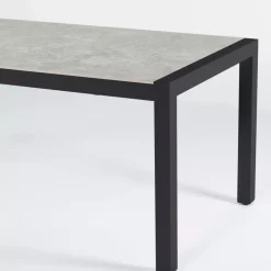 Tavolo da giardino in alluminio e ceramica 8 posti (180 x 90 cm) Modena Grigio chiaro