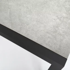 Tavolo da giardino in alluminio e ceramica 8 posti (180 x 90 cm) Modena Grigio chiaro