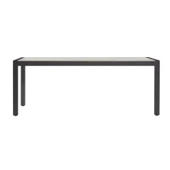 Tavolo da giardino in alluminio e ceramica 8 posti (180 x 90 cm) Modena Grigio chiaro