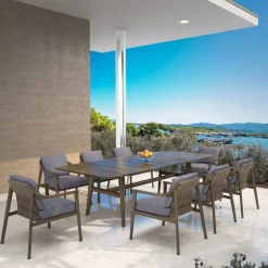 Tavolo da giardino legno teck 8 posti (260 x 100 cm) Cap Ferrat Marrone scuro